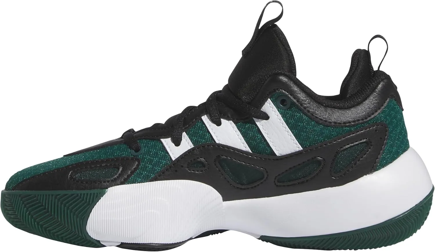 adidas Basketball Shoes, Collegiate Green Core Black Cloud White, 7.5 US Unisex Big Kid