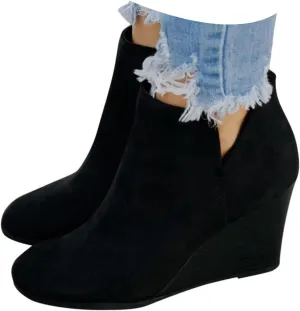 Ankle Boots for Women, Womens Cowboy Boots Low Heel Pointed Toe Retro Cowgirl Boots Chunky Heels Zipper Short Boots