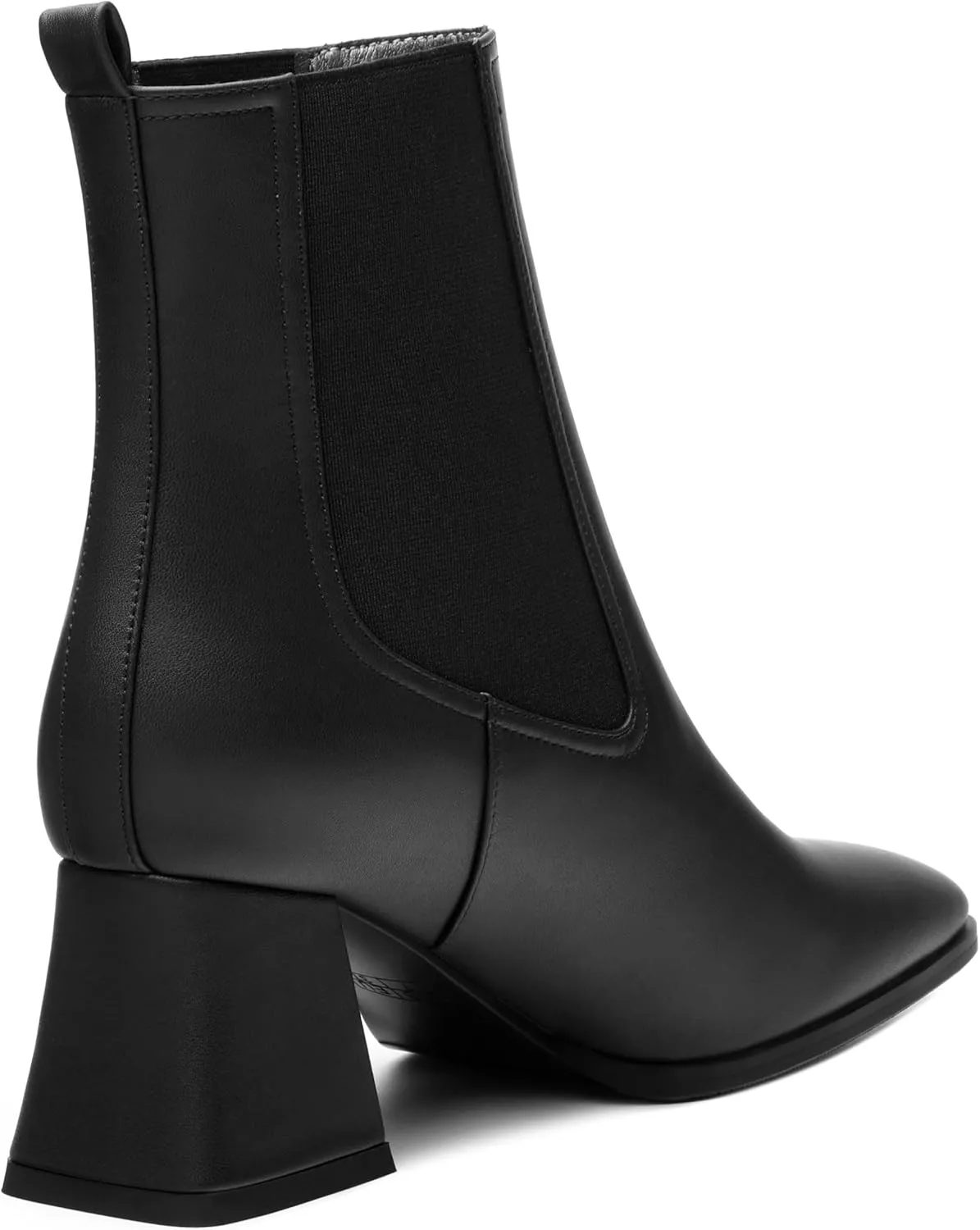 Ankle Boots for WomenFashionable Soft Elastic Ankle BootsSquare Toe Chunky Mid Heel Women's Ankle Booties