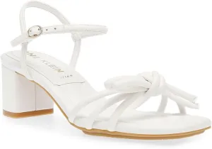Anne Klein Womens Keilly Faux Leather Ankle Strap Block Heel
