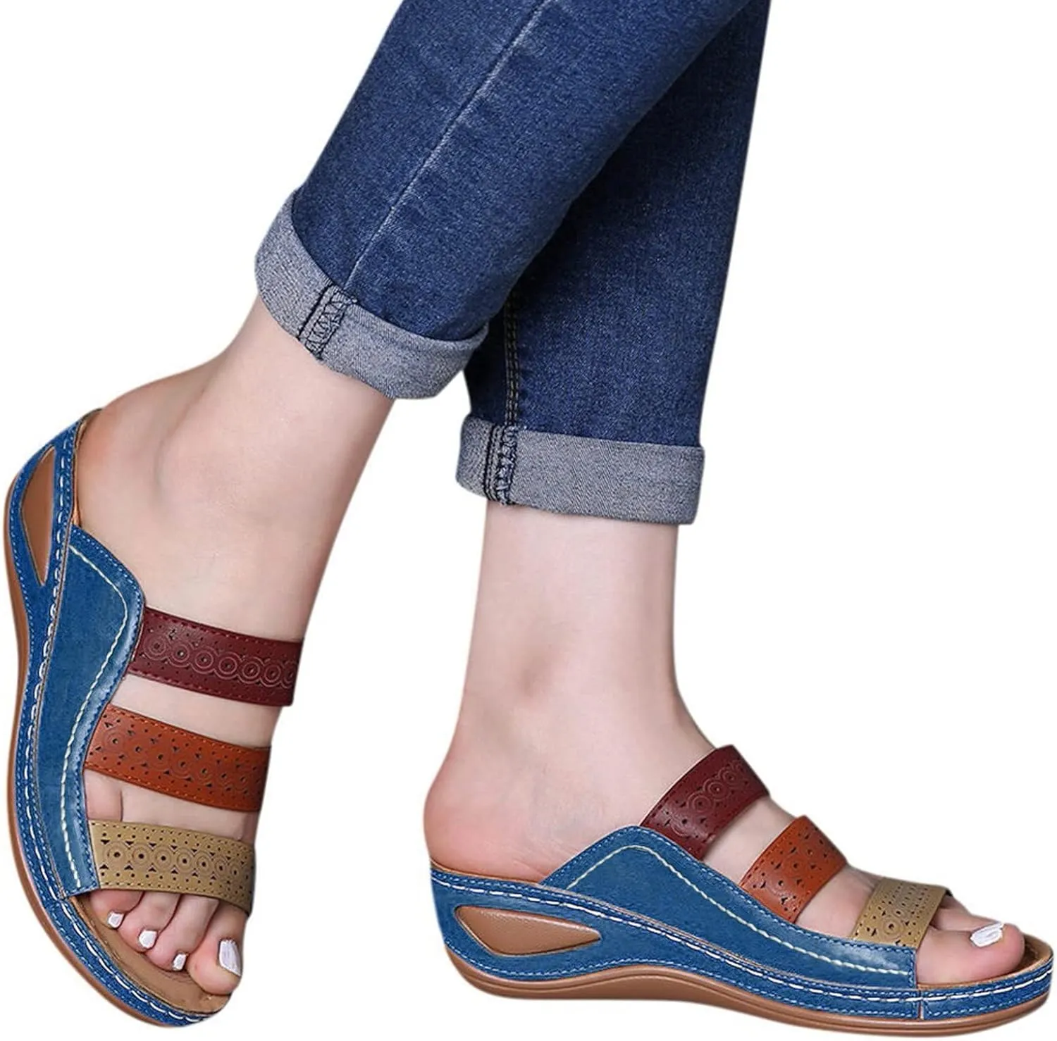 Arch Support Flats for Women Dressy Orthopedic Dress Shoes Women White Low Heel Sandals for Women Dressy Comfortable Black Cute Sandals Brown Sandals Women Womens Sandal Heels