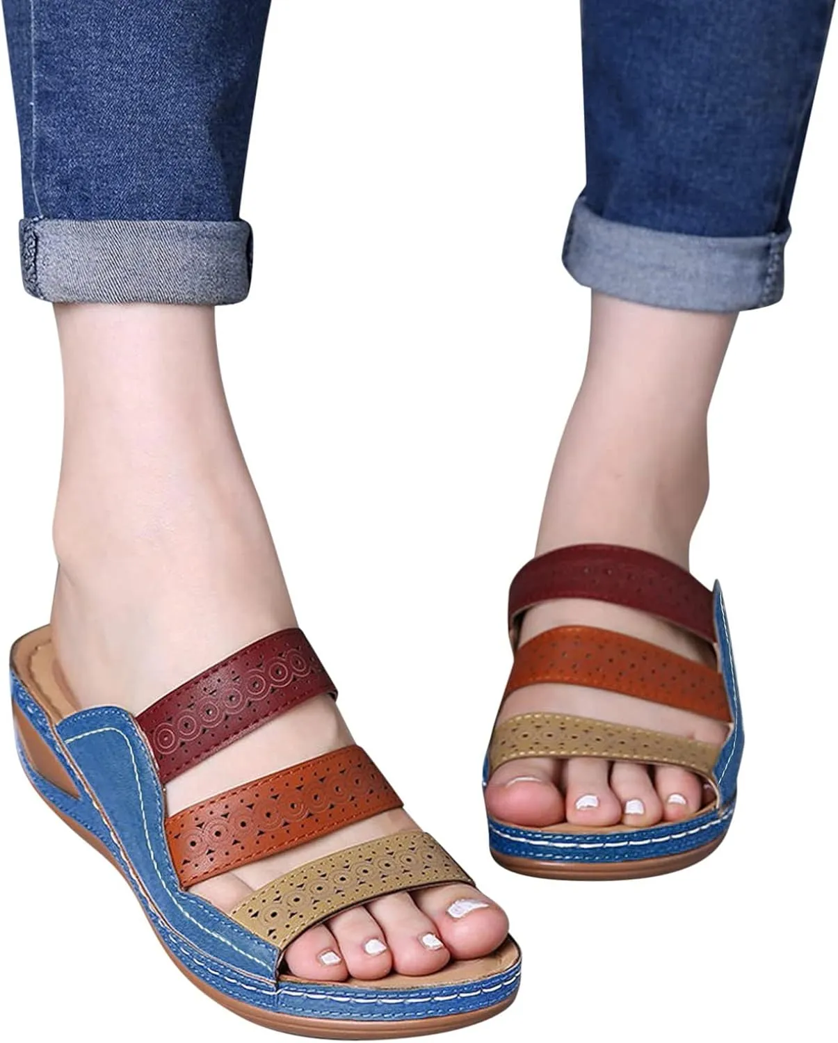 Arch Support Flats for Women Dressy Orthopedic Dress Shoes Women White Low Heel Sandals for Women Dressy Comfortable Black Cute Sandals Brown Sandals Women Womens Sandal Heels