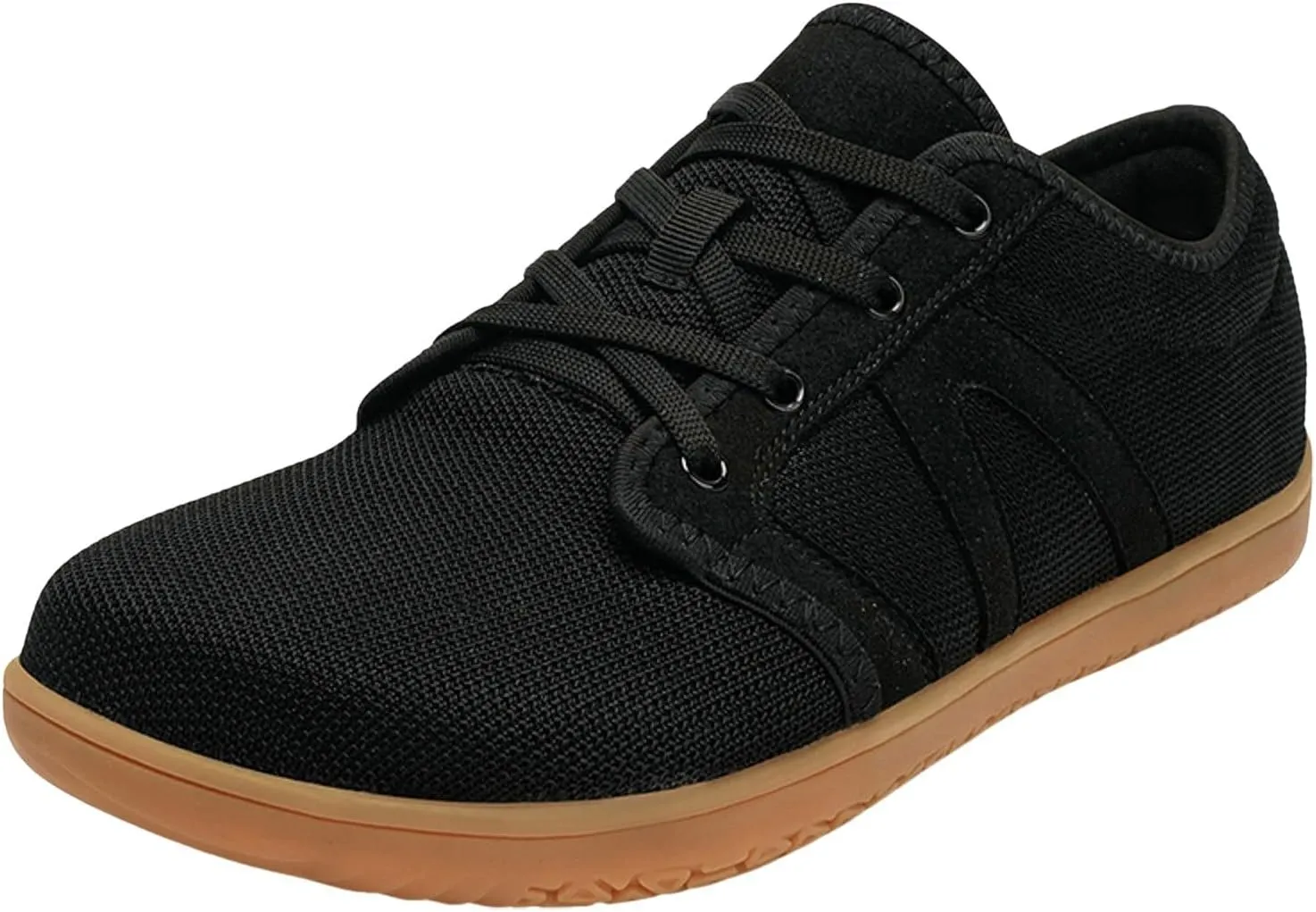Arch Support Non Slip Minimalist Shoes for Men Breathable Elastic Fly Woven Mesh Sneaker Non Slip Walking Shoes