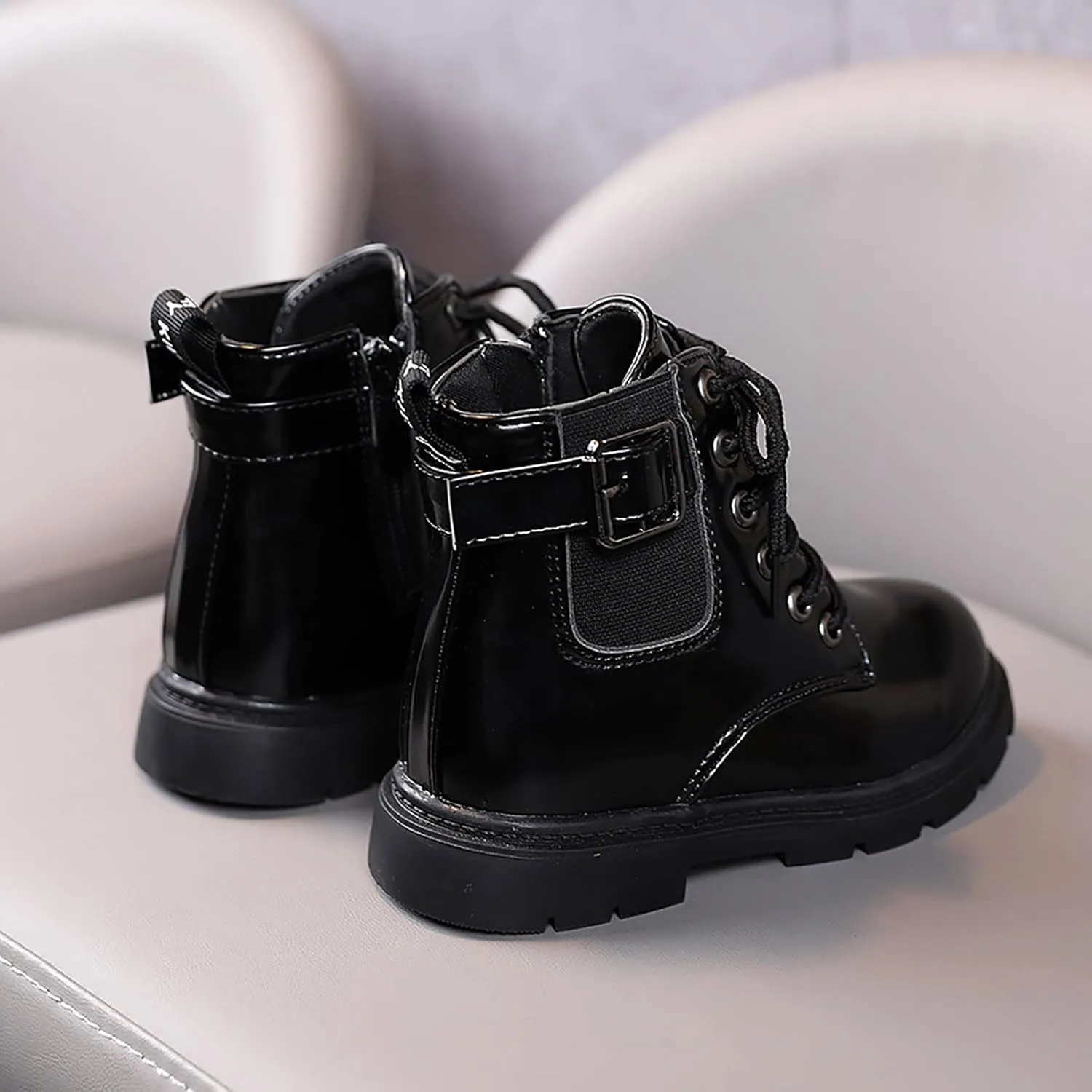 Baby Booties Boys And Girls Waterpoor Ankle Boots Short Boots Leather Shoes Toddler Boots Flat Platform