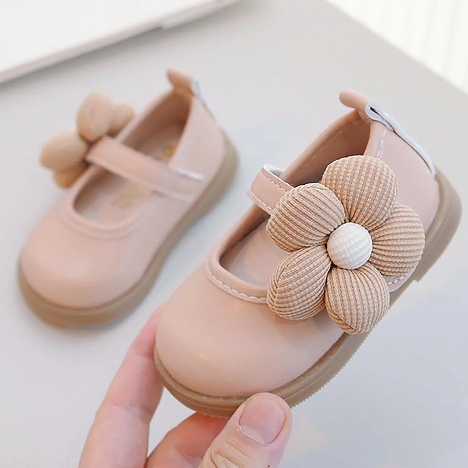 Baby Single Shoes Soft Soled Leather Children's Toddler Shoes Flower Baby Shoes bulk baby clothes