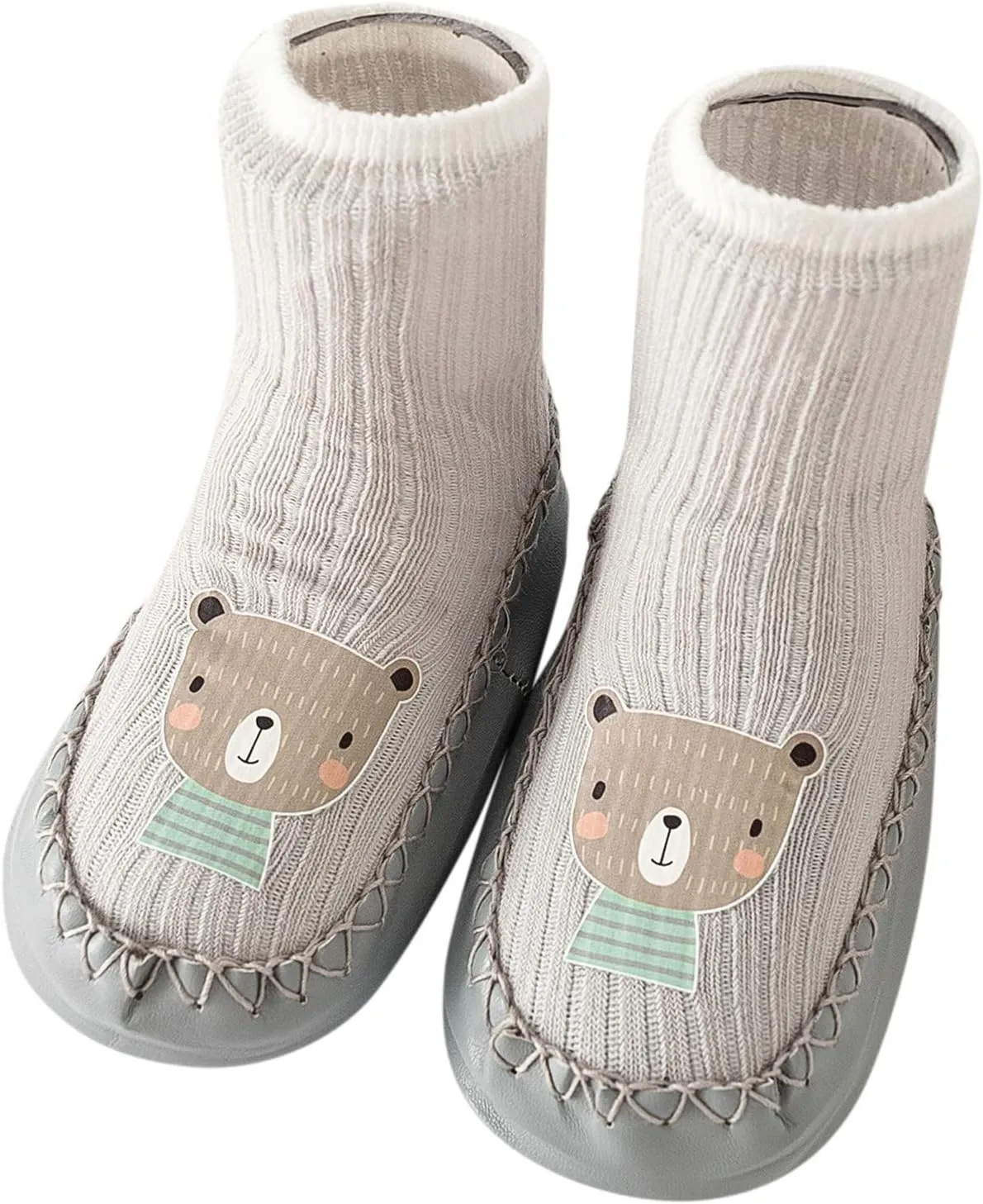 Baby Sock Shoes Infant Boys Girls Walking Shoes Non-Slip Breathable Slippers Soft Rubber Sole Slip On Sneakers