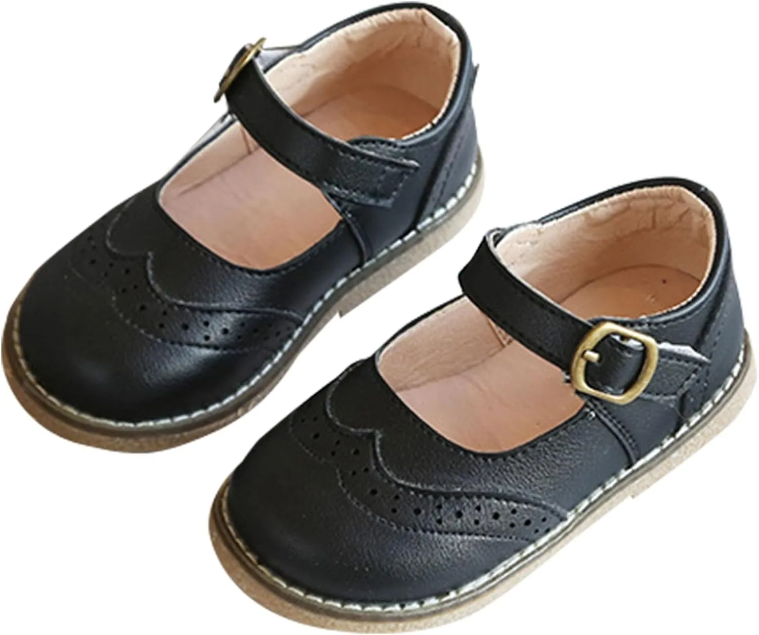 Baby Toddler Flower Dress Shoes Girls Mary Jane Ballet Flats Flower Soft Sole Shoes School Party Wedding Shoes