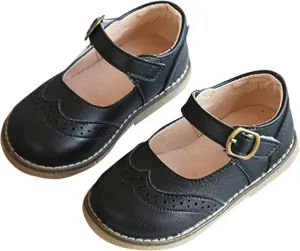 Baby Toddler Flower Dress Shoes Girls Mary Jane Ballet Flats Flower Soft Sole Shoes School Party Wedding Shoes