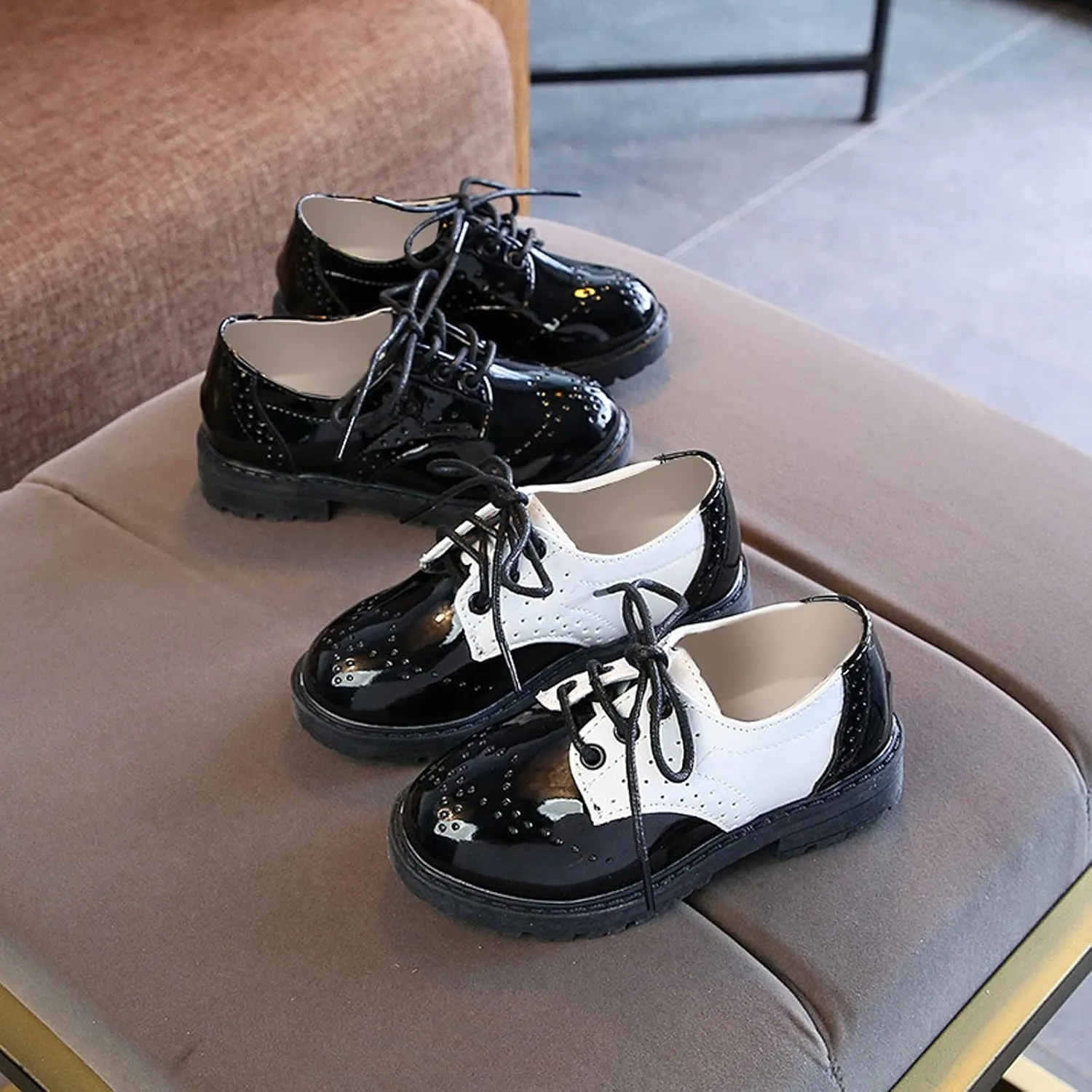 Boys Girls Dress Shoes Kids School Uniform Formal Casual Oxfords for Toddler Little Kid Tea Party Dresses for Girls