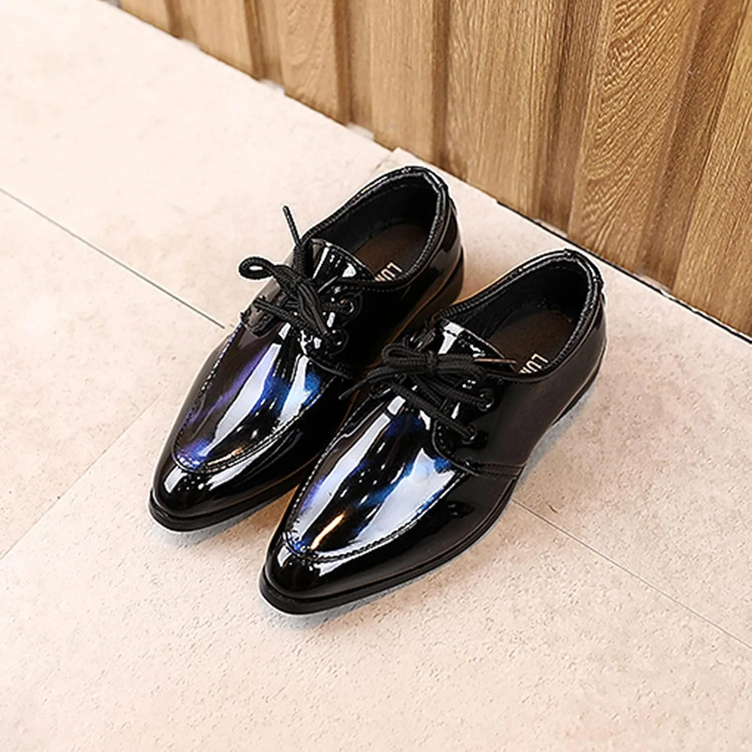 Boys Lace-up Formal Dress Shoes Wedding Footwear School niform Shoes Comfort Loafer Flat xford Dress Shoes
