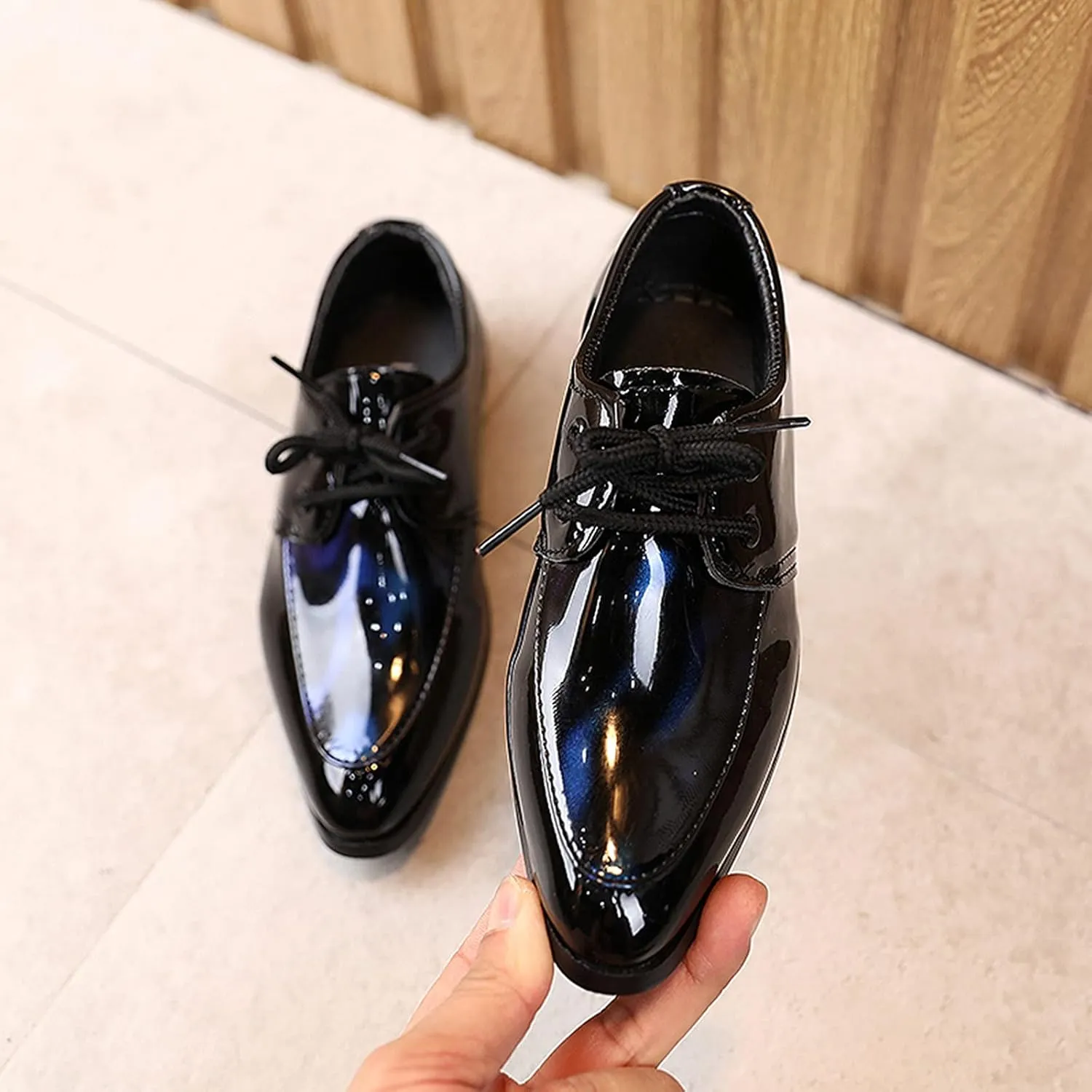 Boys Lace-up Formal Dress Shoes Wedding Footwear School niform Shoes Comfort Loafer Flat xford Dress Shoes