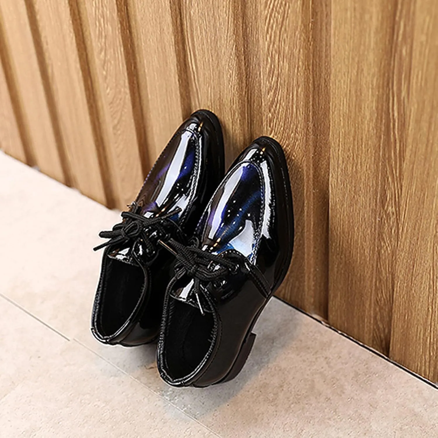 Boys Lace-up Formal Dress Shoes Wedding Footwear School niform Shoes Comfort Loafer Flat xford Dress Shoes
