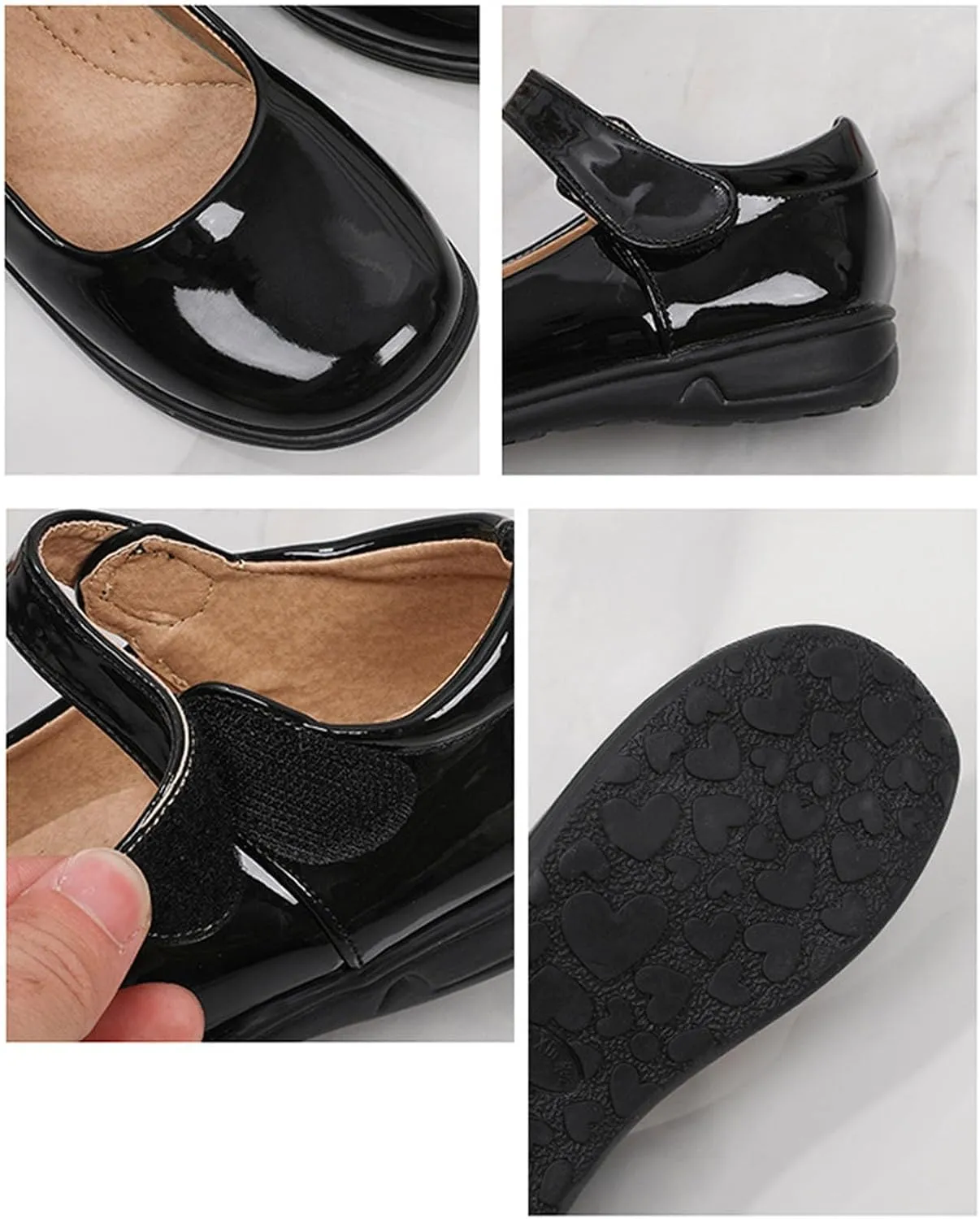 Children's Girl Mary Jane Leather Shoes Princess Classic Wedding Birthday Par𝘁y Dress Low Heel Platform Flat𝘀