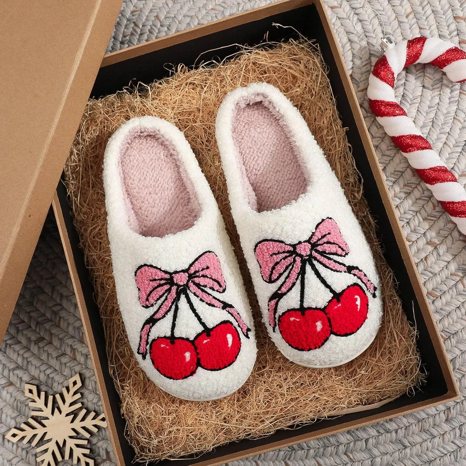 Christmas Cotton Slippers For Men And Women Party Supplies Men And Women Home Slippers Cozy Indoor Outdoor