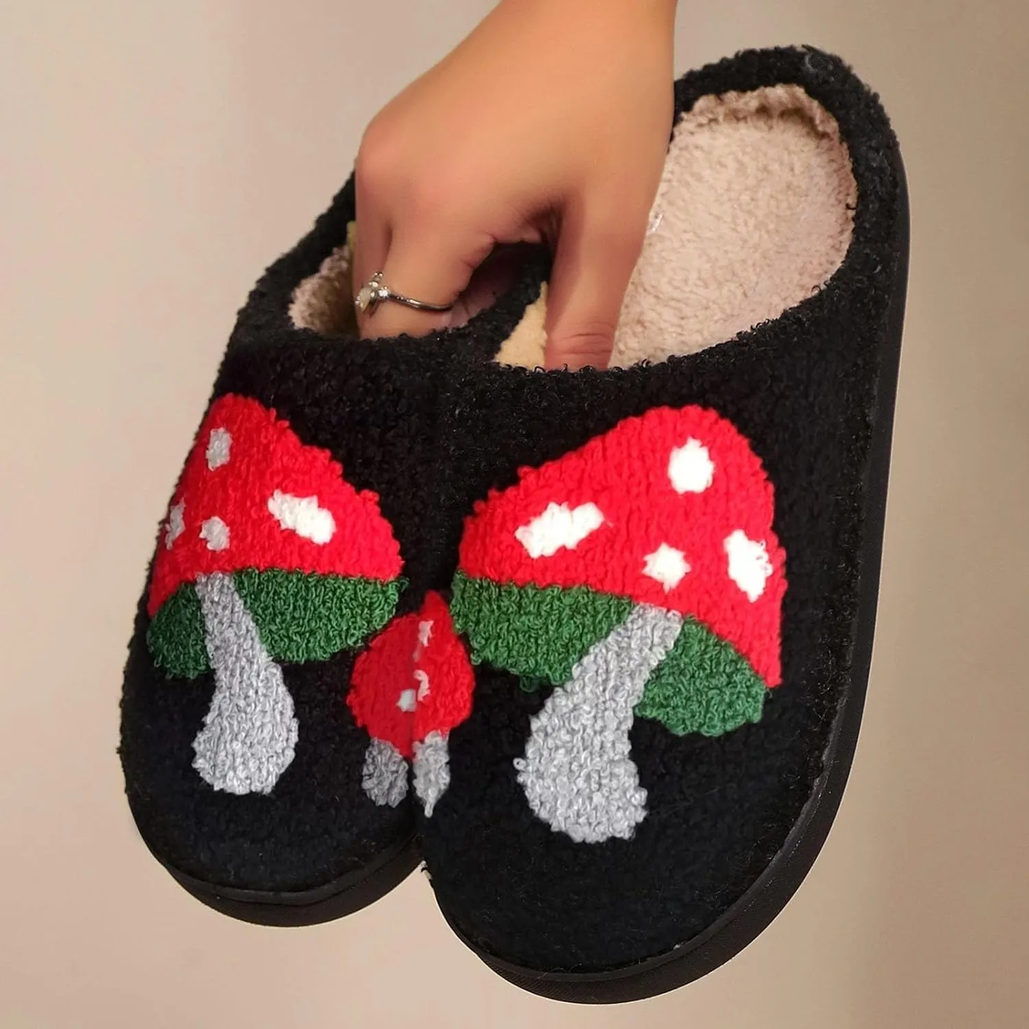 Cute Cotton Slippers Indoor Slipper And Plush Shoes Shoes Cozy Comfy Slippers for Home Ruffle Slides for Women