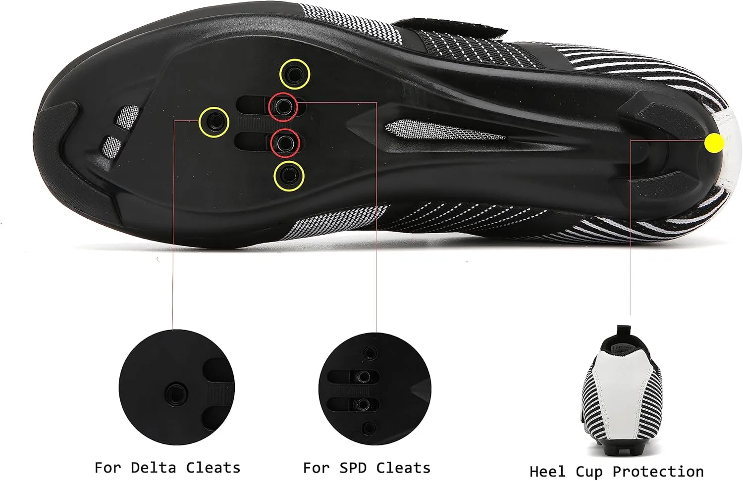 Cycling Shoes for Men and Women Road Bike Compatible with Peloton Pre-Installed with Delta Cleats Bicycle Riding Footwear Shoes