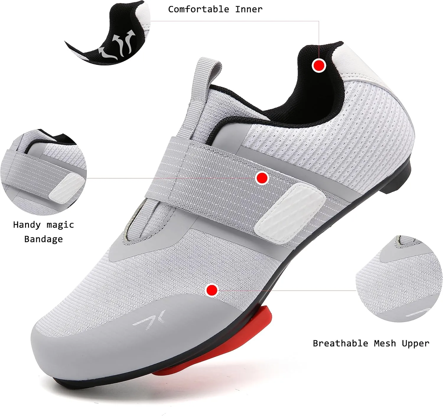 Cycling Shoes for Men and Women Road Bike Compatible with Peloton Pre-Installed with Delta Cleats Bicycle Riding Footwear Shoes