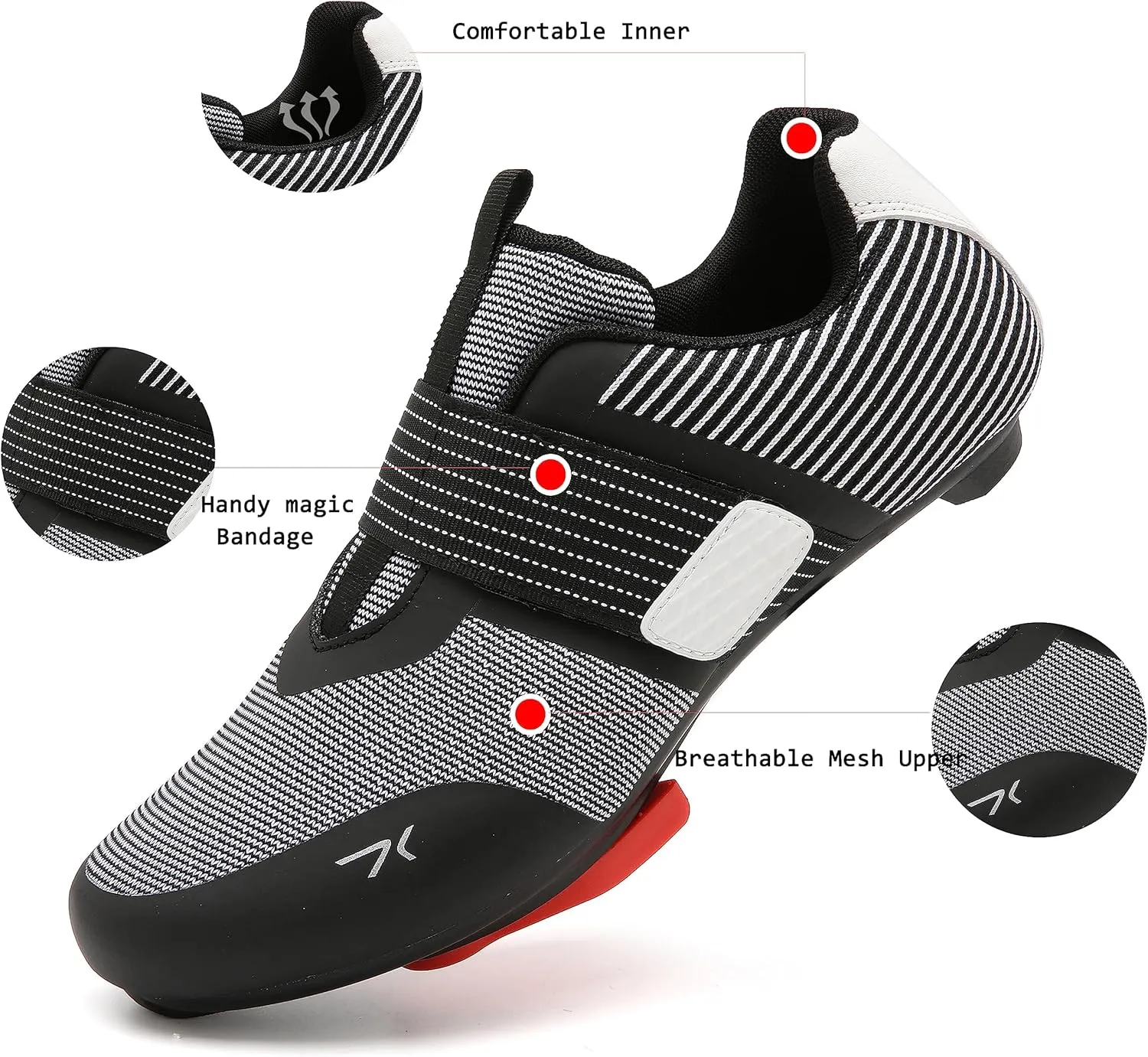 Cycling Shoes for Men and Women Road Bike Compatible with Peloton Pre-Installed with Delta Cleats Bicycle Riding Footwear Shoes