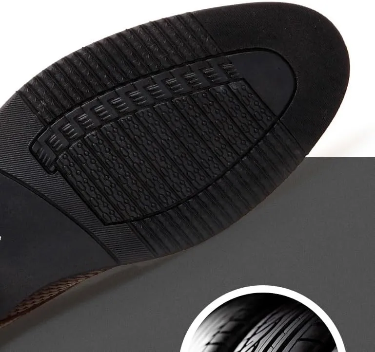 Derby Shoes Men Business Casual Derby Shoes Slip On Platform Oxford Shoes for Men Leather Shoelaces for Dress Shoes Mens(Black,8)