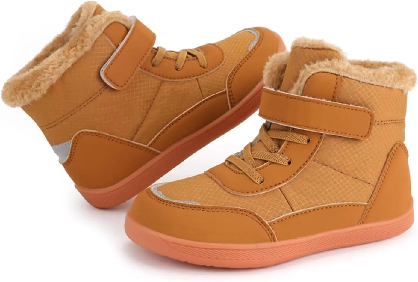 Duk Boots for Kids Waterproof Insulated Fr Lined Winter Boot Non-slip Outdoor Ankle Boots for Hiking Trkking