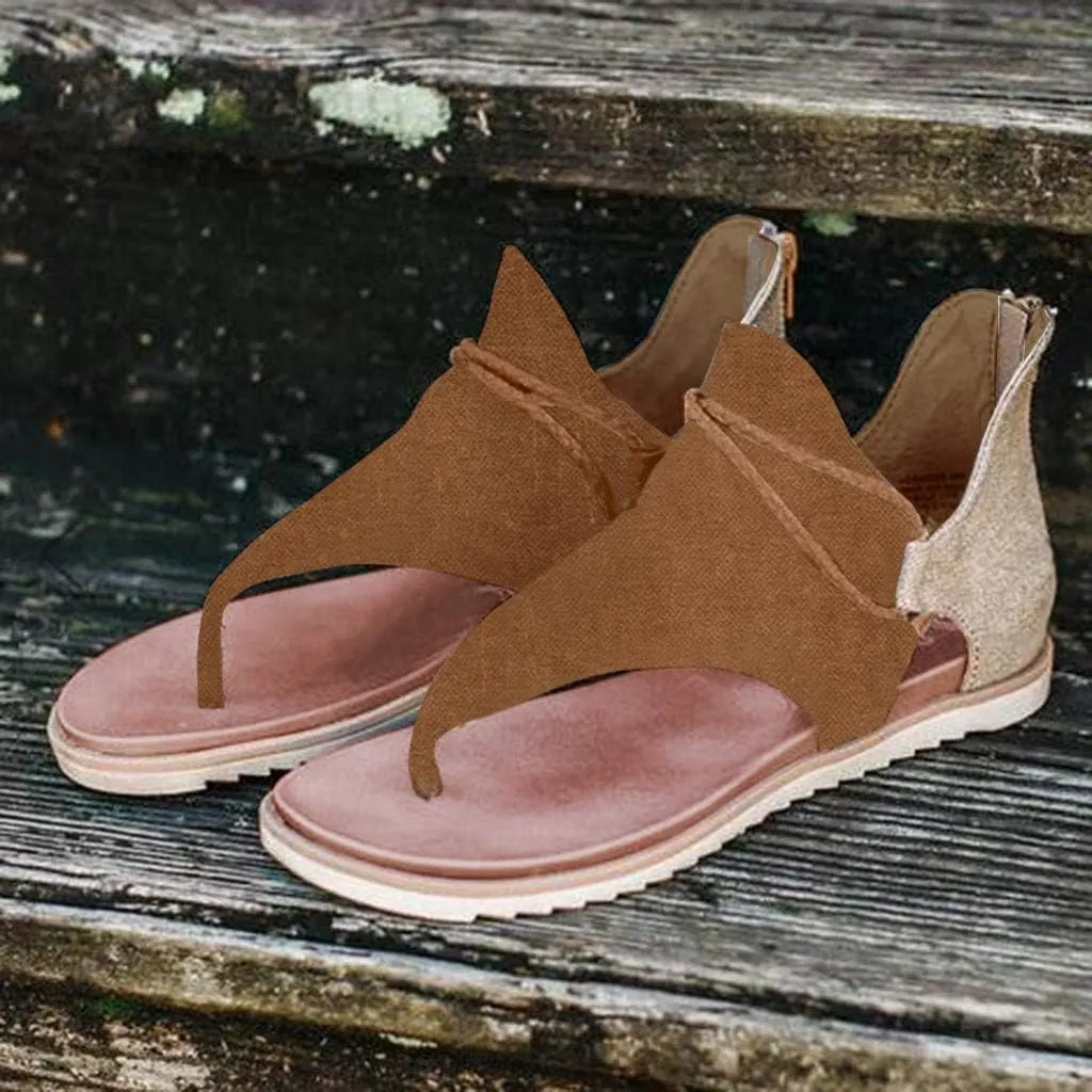 Eduavar Sandals for Women Casual Summer, Flat Sandals for Women Summer Beach Sandals Comfortable Open Toe Flip Flops Sandals