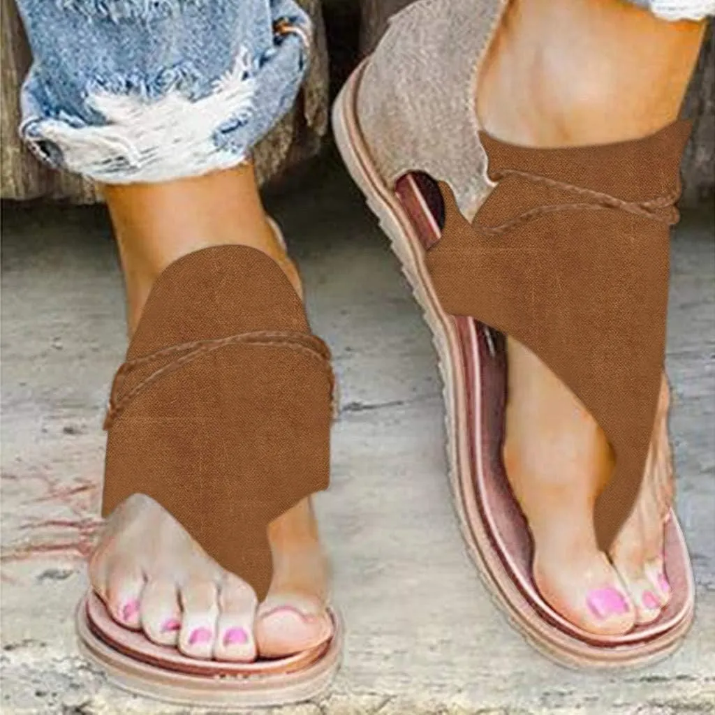 Eduavar Sandals for Women Casual Summer, Flat Sandals for Women Summer Beach Sandals Comfortable Open Toe Flip Flops Sandals