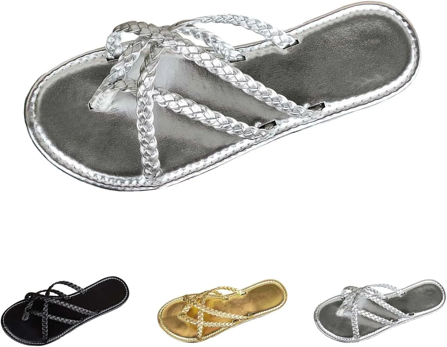 Flip Flops for Women Men's Fashion Spliced Soft Sole Flip Flops Outdoor Beach Flip Flops Walking Sandals Women