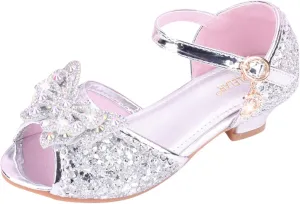Flower Girl Shoes Girls Dress Shoes Toddler Mary Jane Heel Ballet Flat for School Party Dress Shoes Sandals for Girls