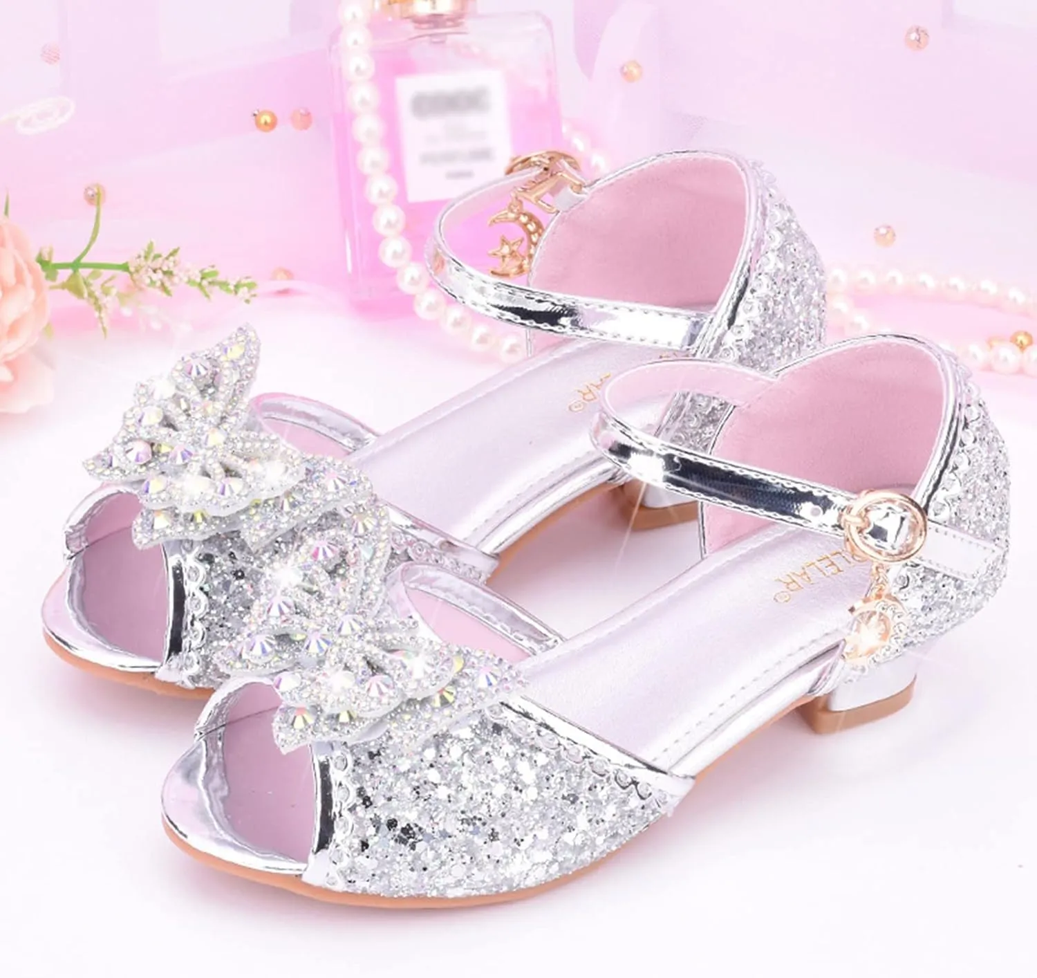 Flower Girl Shoes Girls Dress Shoes Toddler Mary Jane Heel Ballet Flat for School Party Dress Shoes Sandals for Girls