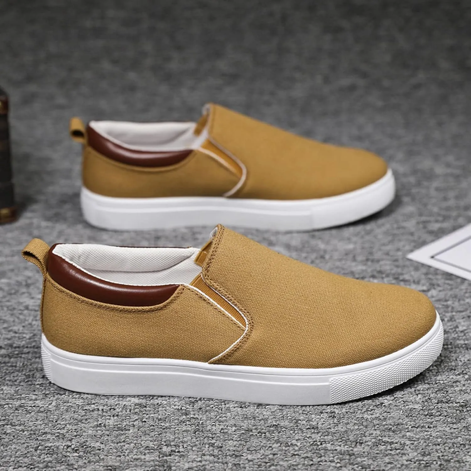 Foot Comfortable Men's Flat-Bottomed Fashionable Shoes Running Men's Sneaker Crease Shoes