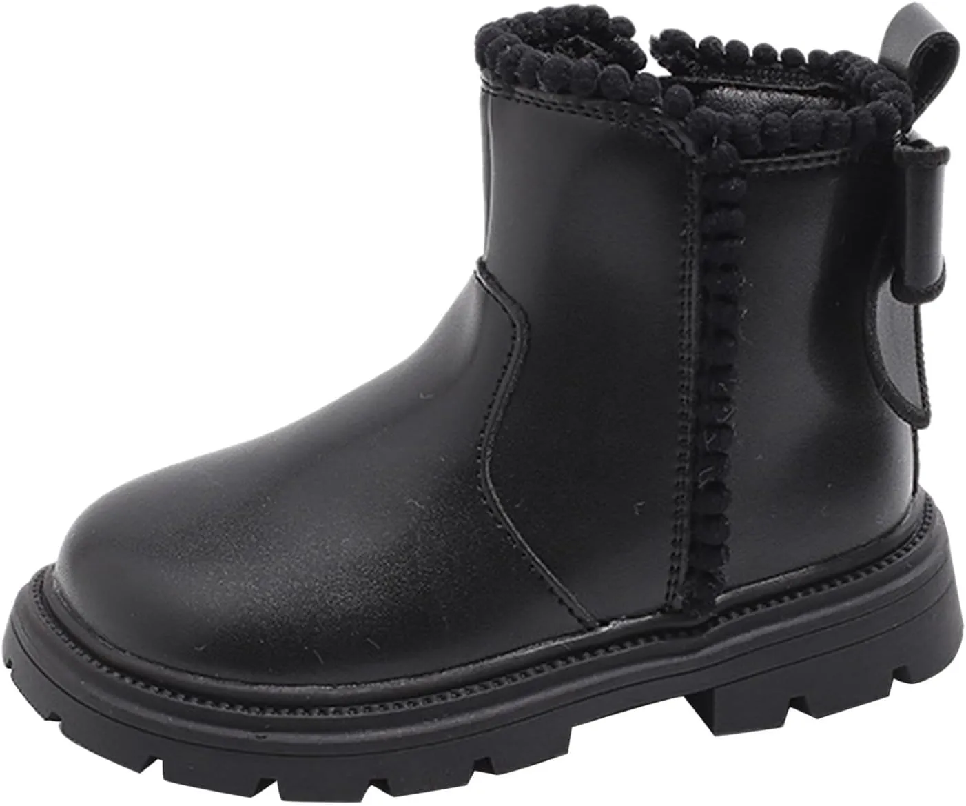 Girl Boots Girls Spring Autumn Winter Plus Velvet Warm Side Zipper Short Boots Soft Bottom Non Slip High Top Ankle Boots
