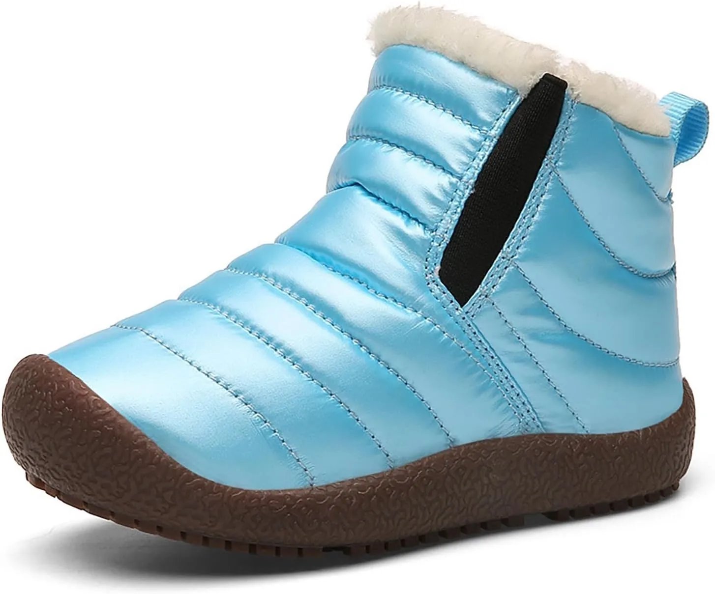 Girls and Boys Snow Fashion Ankle Boots Warm Fuzzy Walking Outdoor Shoes with Zipper (Baby/Toddler/Little Kid)