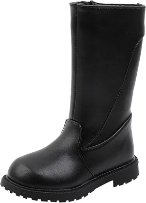 Girls Ankle Boots Fashion Autumn And Winter Girls Mid Calf Boots Flat Bottom Thick Soles Non Slip Outdoor Hiking Shoes