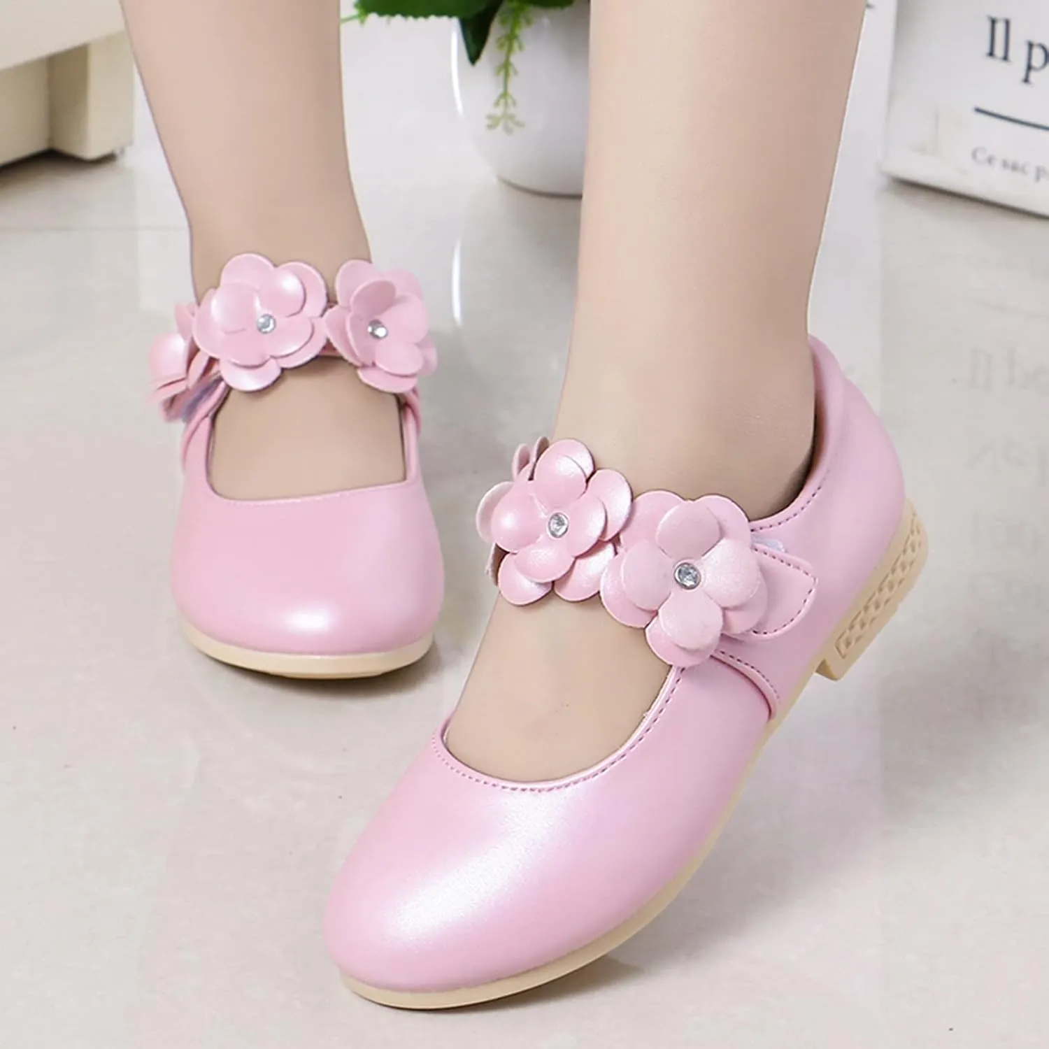 Girls Ballerina Flats Toddler Girls Dress Shoes Flower Girl Shoes Mary Jane Wedding Party Communion Shoes Flower