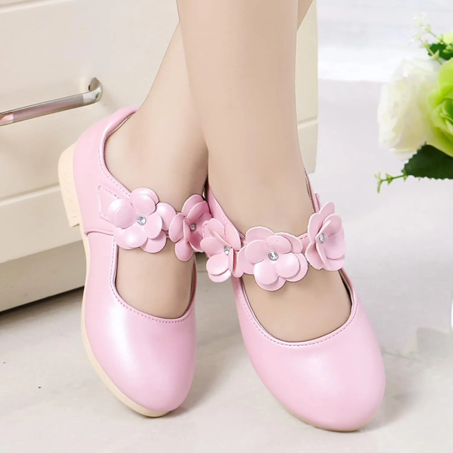 Girls Ballerina Flats Toddler Girls Dress Shoes Flower Girl Shoes Mary Jane Wedding Party Communion Shoes Flower