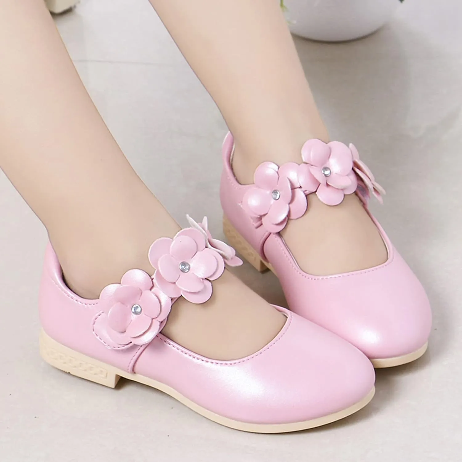 Girls Ballerina Flats Toddler Girls Dress Shoes Flower Girl Shoes Mary Jane Wedding Party Communion Shoes Flower