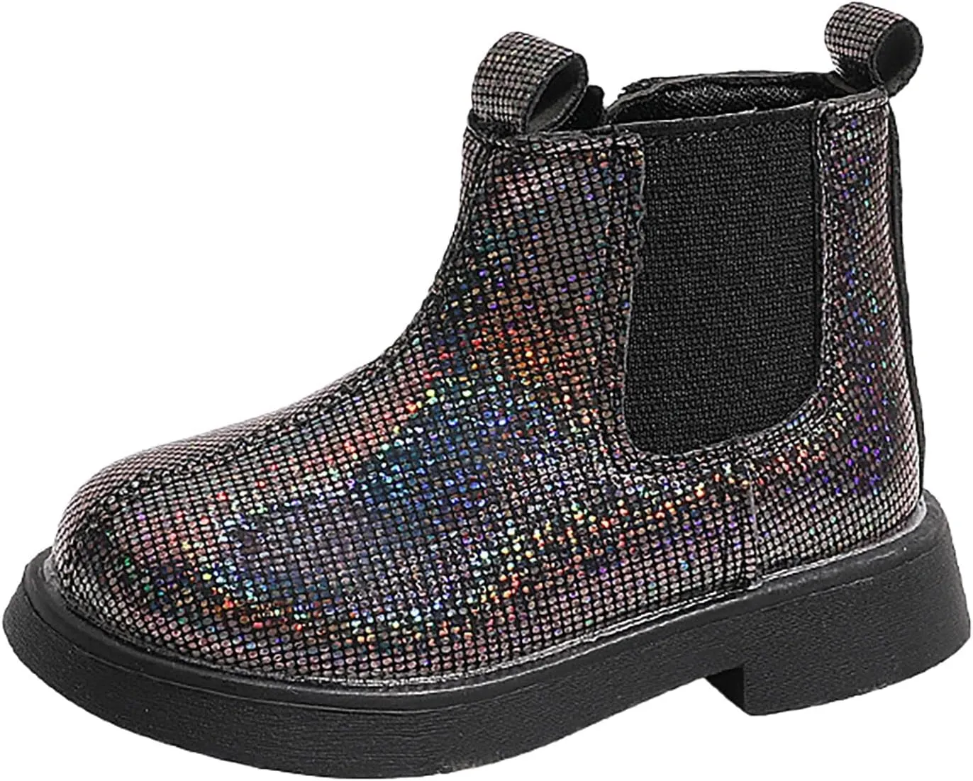 Girls Booties Winter Boots Glitter Ankle Boots Toddler Fashion Shiny Chelsea Boots Non Slip Non Slip Ankle Boots Winter Shoes