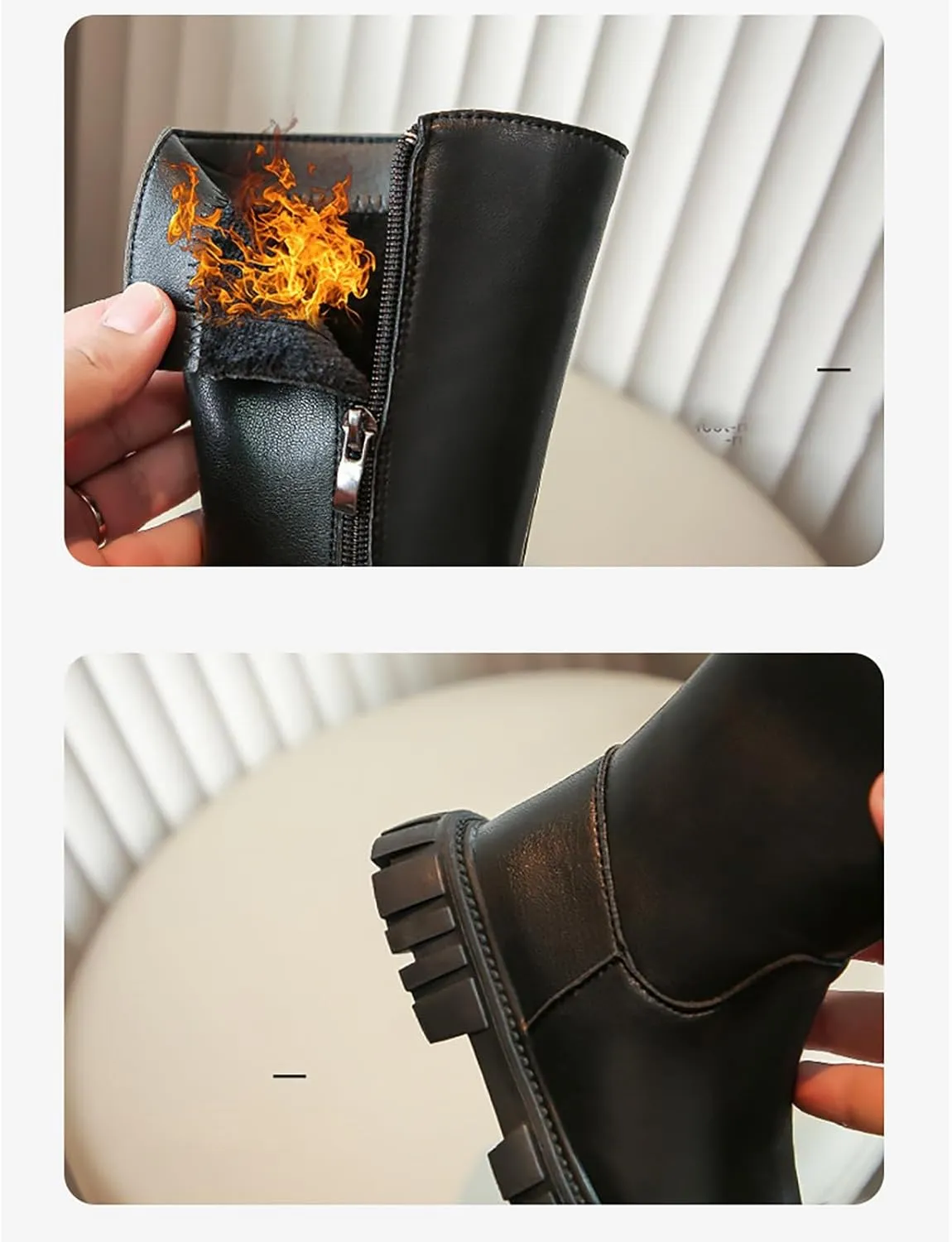 Girls Boots Ankle Boots Toddler Girls Shoes Long Boots High Boots Autumn And Winter New Girl Soft Bottom Round Toe