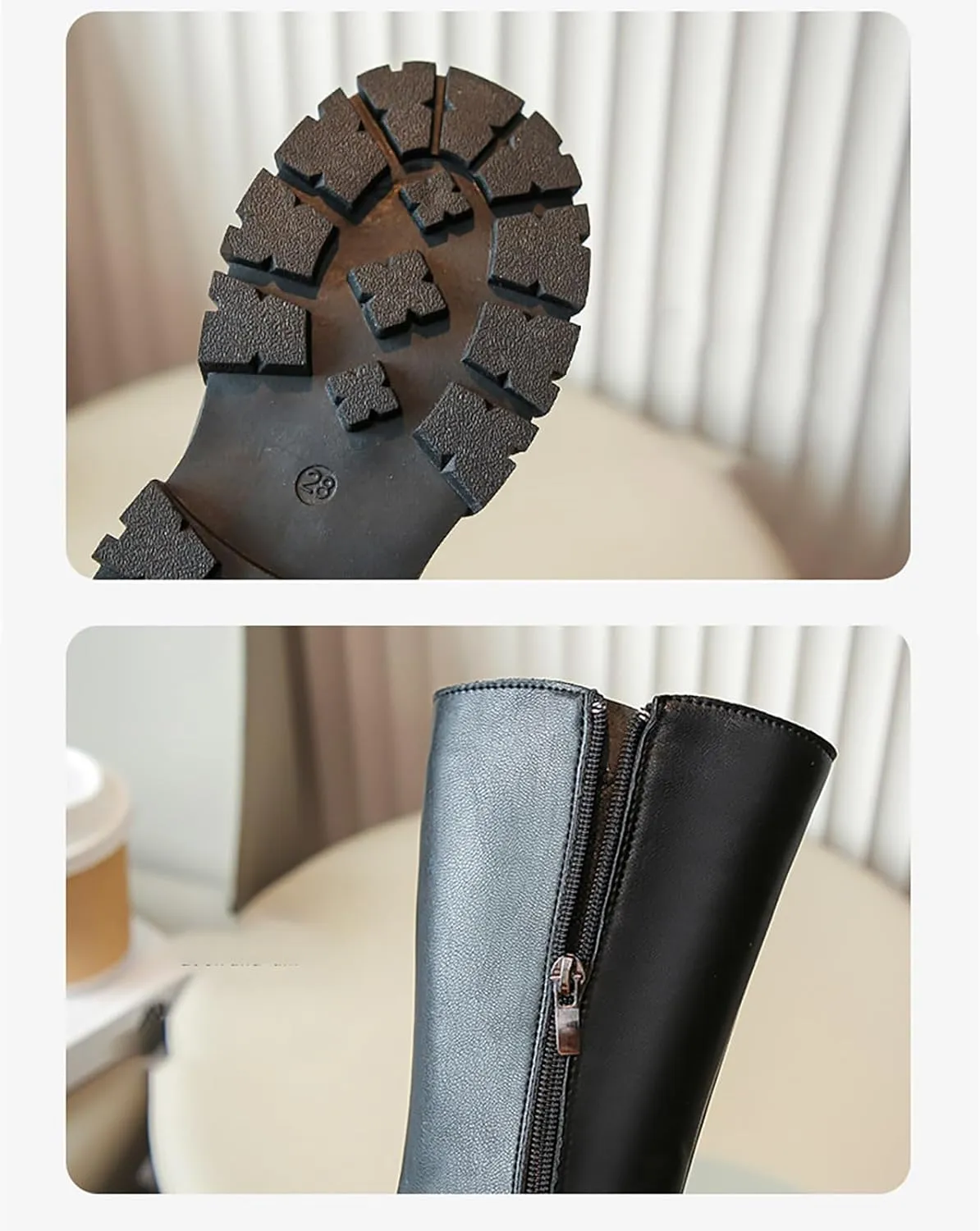 Girls Boots Ankle Boots Toddler Girls Shoes Long Boots High Boots Autumn And Winter New Girl Soft Bottom Round Toe