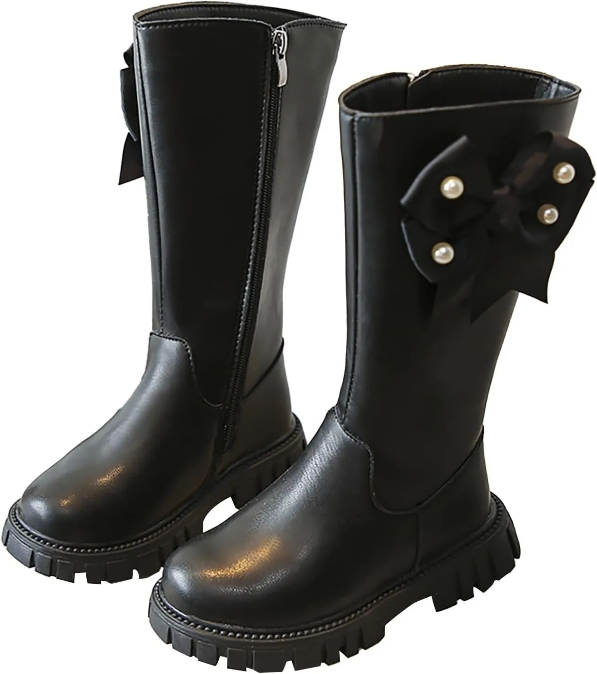 Girls Boots Ankle Boots Toddler Girls Shoes Long Boots High Boots Autumn And Winter New Girl Soft Bottom Round Toe