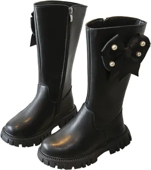 Girls Boots Ankle Boots Toddler Girls Shoes Long Boots High Boots Autumn And Winter New Girl Soft Bottom Round Toe