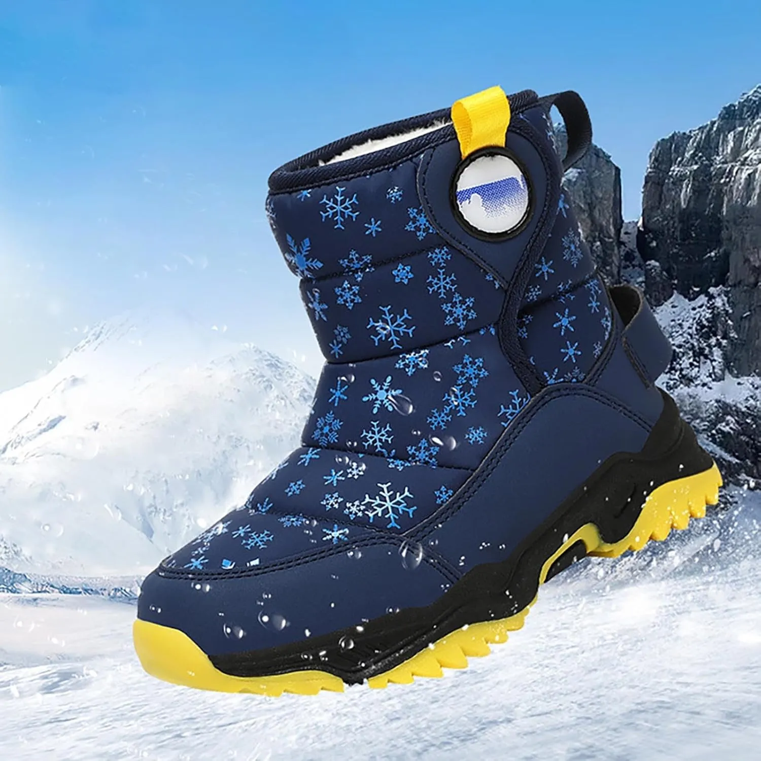 Girls Boys Snow Boots Outdoor Warm Comfortable Non Slip Mid Calf Padded Small Big Kids Winter Girls Knee High Snow Boots