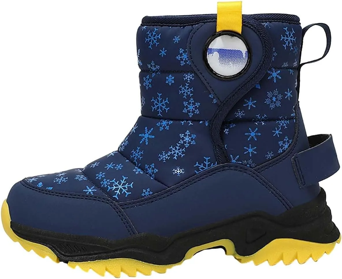 Girls Boys Snow Boots Outdoor Warm Comfortable Non Slip Mid Calf Padded Small Big Kids Winter Girls Knee High Snow Boots