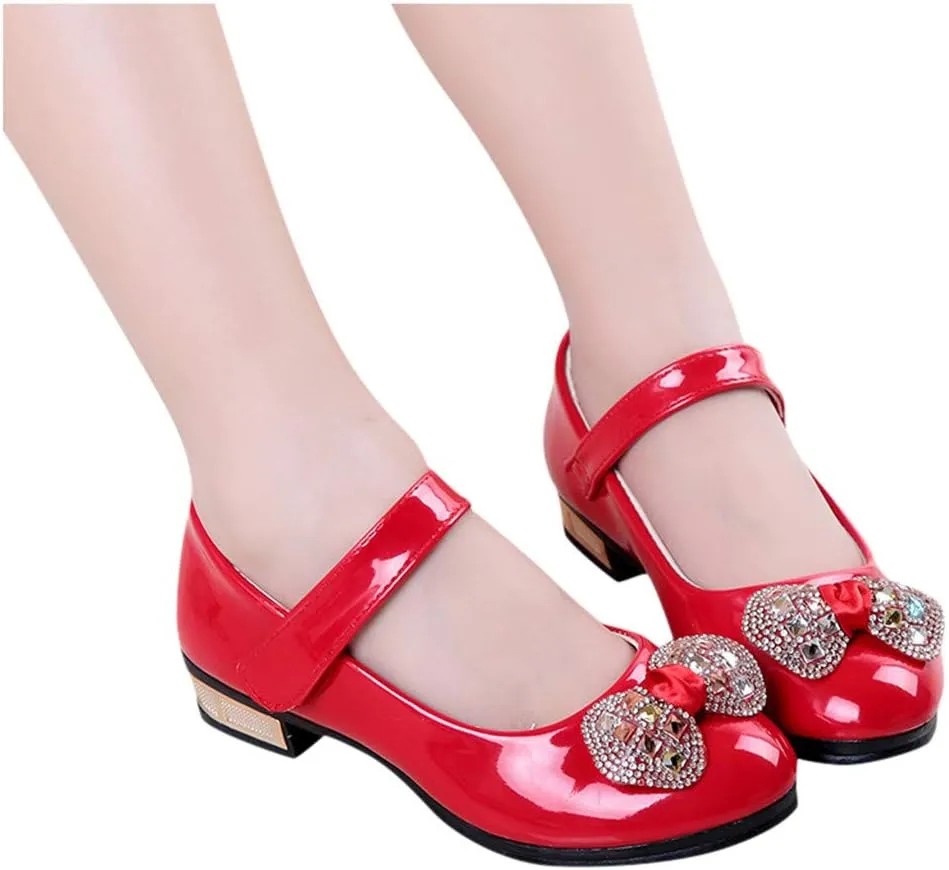Girls Dress Shoes Mary Jane Shoes for Girls Flower Girl Shoes for Party Wedding School Low Heel Flats