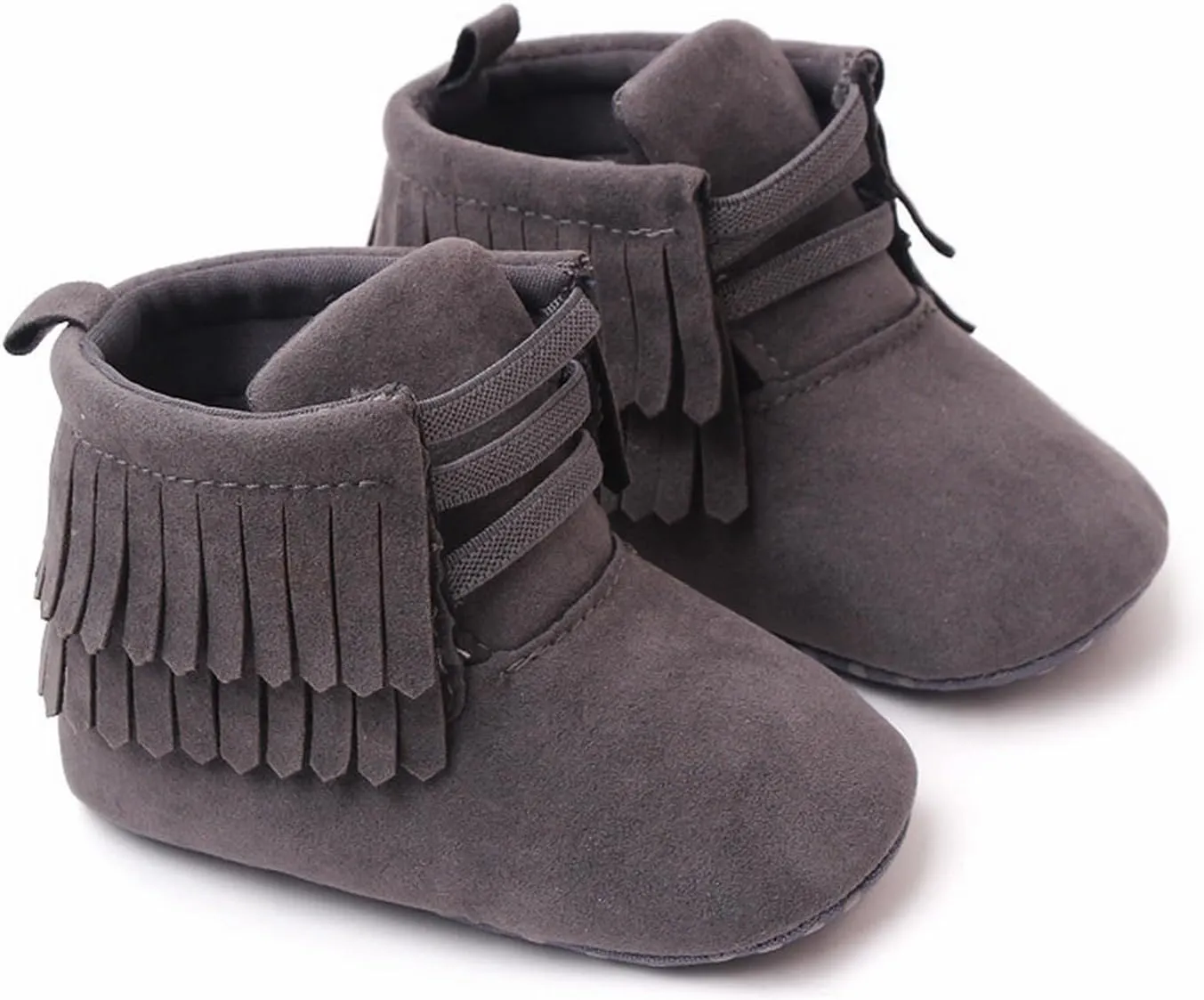 Girls Kids Loafers Booties Solid Ankle Flat Shoes Childrens Soft Sole Warm Boots Fashion Non Slip Warm Comfy Snow Shoes
