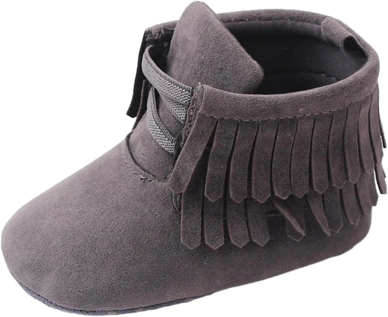 Girls Kids Loafers Booties Solid Ankle Flat Shoes Childrens Soft Sole Warm Boots Fashion Non Slip Warm Comfy Snow Shoes