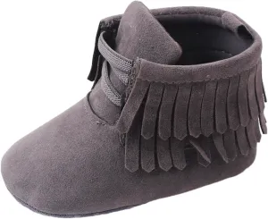 Girls Kids Loafers Booties Solid Ankle Flat Shoes Childrens Soft Sole Warm Boots Fashion Non Slip Warm Comfy Snow Shoes