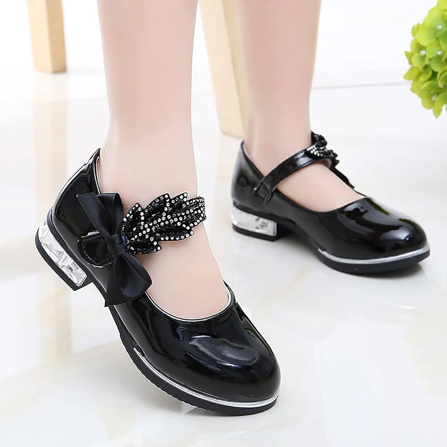 Girls Mary Jane Shoes Dress Shoes Flower Girl School Shoes Pump Patent Leather Shoes Low Heel Girls Dress up Shoes