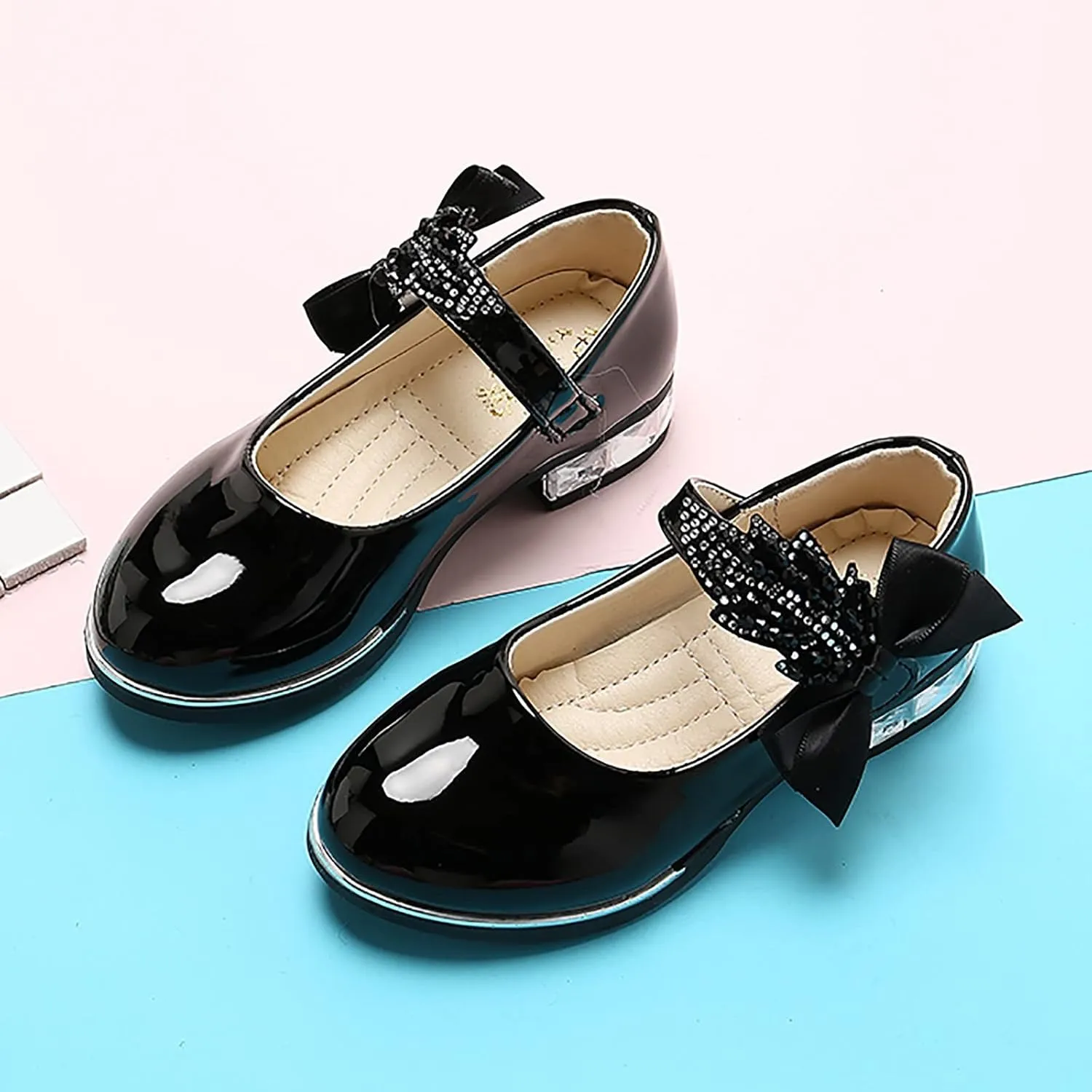 Girls Mary Jane Shoes Dress Shoes Flower Girl School Shoes Pump Patent Leather Shoes Low Heel Girls Dress up Shoes