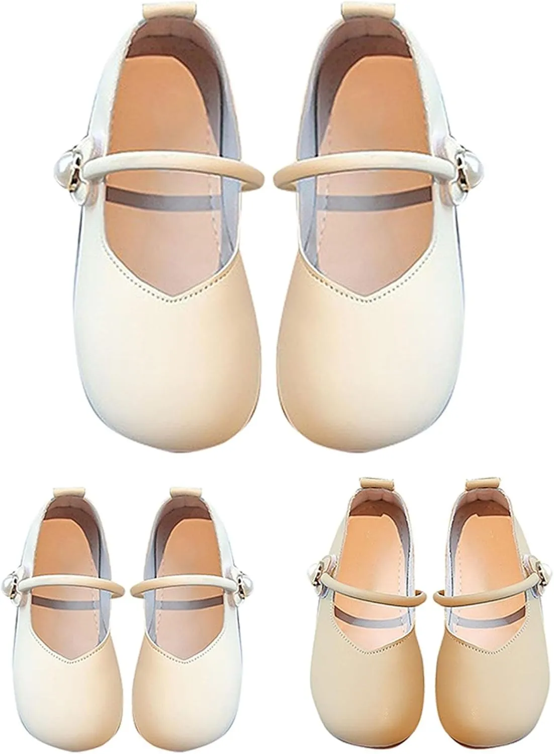 Girls Mary Jane Shoes Slip On Ballet Flats Ankle Strap Dress𝐲 Comfortable Dress Shoes for Wedding Party Prom